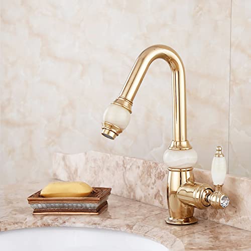 Robinet extractible eau chaude et froide pour lavabo moderne