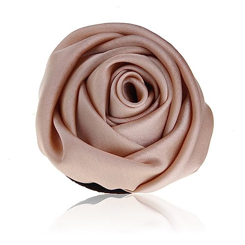 Image of Fabric Rose Flower Brooch Pin for Women Girls Elegant Camellias Clip Corsage Jewelry Wedding Party Dance Banquet Pins for Lady Shirt Collar Clothing Accessories Brooches Fashion Silk Gifts Celebration Favors