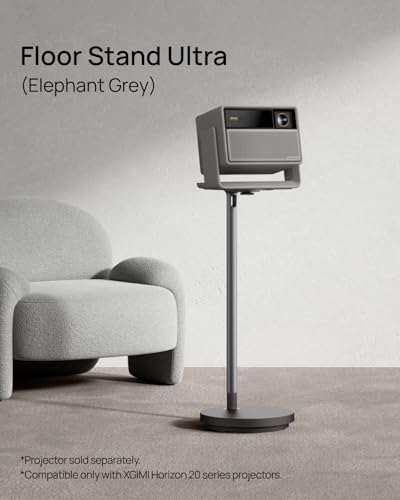 Image of XGIMI Original Accessory - Floor Stand Ultra (Elephant Grey), Aerospace-Grade Aluminium Stand with Universal 1 /4 inch Screw, Supports up to 10kg, Easy Installation, Compatible with Horizon & Horizon 20 Series