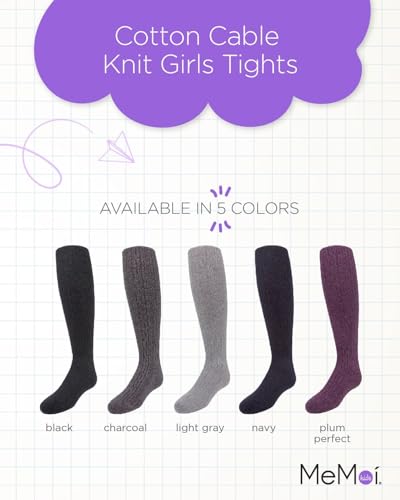 MeMoi Cotton Cable Knit Girls Tights2