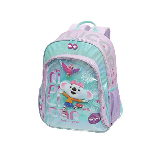 Kit Mochila Costas Lilica Vem Com A Gente+Lancheira+2 Pecas Cor: Lilas
