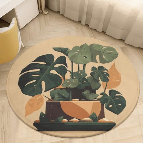 Alfombra pequeña lavable para cocina y baño con hojas 7