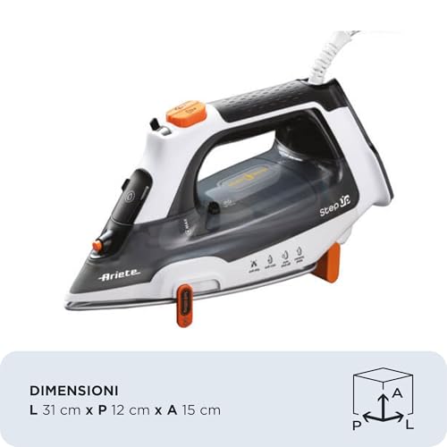 Image of Ariete 6190 Step UP, Intelligent Iron, Intelligent Feet, Ultraglide Ceramic Plate with 57 Holes, Tank 320 ml, 2400 W, Continuous Steam 30 g /min