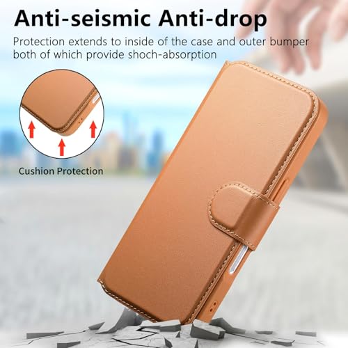 Étui 2 en 1 pour iPhone 14 Plus en cuir de style premium noir
