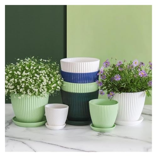 Pots de fleurs en résine durable jardinière décorative de salon - 8