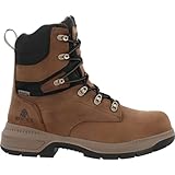 ROCKY Worksmart 8” Comp Toe Internal MET Guard Work Boot, Crazy Horse, Size 9.5(W)