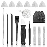 HEARTHFUN ヘラ 工具,パーツオープナー,スマホ修理キット,携帯/switch/PS4/マックツール，アイフォン6/7p/8/se/Xr/11掃除,吸盤、スパッジャー、こじ開けツール、ピンセット付き, for iPad/iPhone 修理、コントローラー/ノートpc 分解, バッテリー/画面交換キット