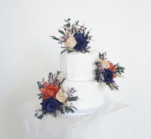 Set Adorno Floral para Torta de Boda miniatura 1