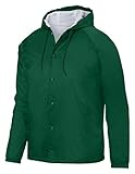 Augusta Sportswear Hooded Coach's Jacket L Dark Green