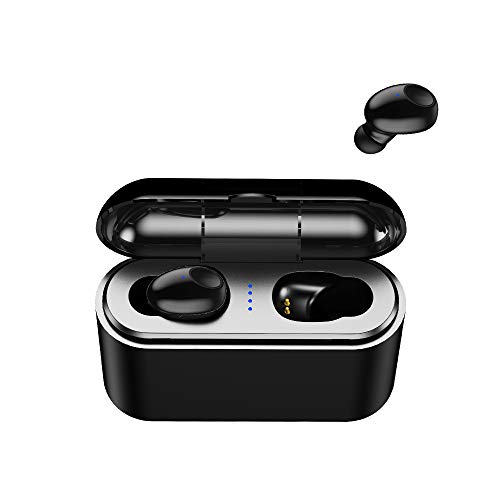 Bluetooth 5.0 Headset Deep Bass, True Wireless Stereo Headphones Built-in Noise Cancelling Dual Mic, in- Ear Sweatproof Earphones Bluetooth Earbuds Plus 110Hrs Charging Case