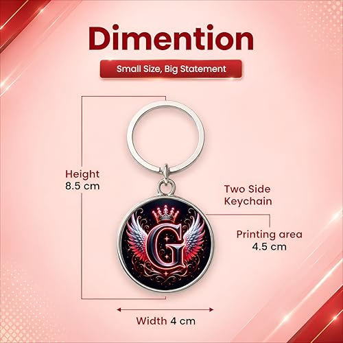 Image of magical gifts MG | Premium Alphabet & Initial Metal Keychain for Bags & Keys | Double-Sided | Personalized Initial Charm Keyring | Heavy-Duty Metal | Perfect for Gifting & Daily Use
