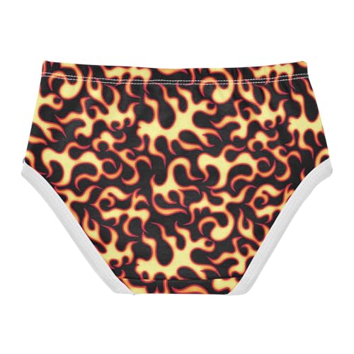 Girls' Underwear Cartoon Fire Flame Cotton Stretch Comfort Toddler Panties2