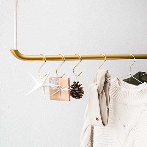 rod & knot Kleiderstange zur Deckenmontage - 110 cm, Gold