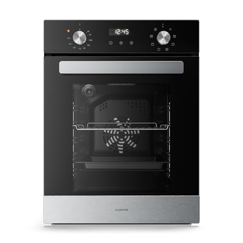 Klarstein Verosteel Four Encastrable 45 cm - 49L, 8 Modes, Classe A, Nettoyage Facile, Commande Rotative, Porte Double Vitrage, Four Électrique Encastrable...