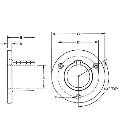Hollaender 42-8 Round Base Flange Aluminum Magnesium 1-1/2 IPS (1.94 ID)
