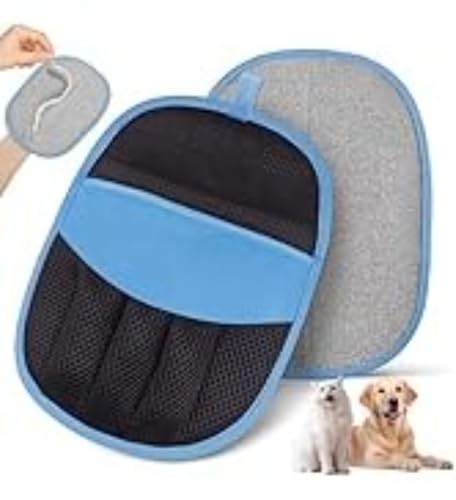 Générique Anti-Poils d'animaux électrostatique Magic Brush, Brosse Pure Path pour Chats et Chiens, Brosse Magique pour Le toilettage des Animaux, Gants pour...