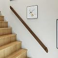 Wooden Handrail,Wall Mounted Stair Railing Anti-Slip Wood Handrail for Home Interior Loft Corridor Staircase-Wood color 250cm(8.2ft)