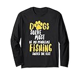 Photo Gallery dogs fishing funny text man woman vintage style maglia a manica Photo Gallery dogs fishing funny text man woman vintage style maglia a manica