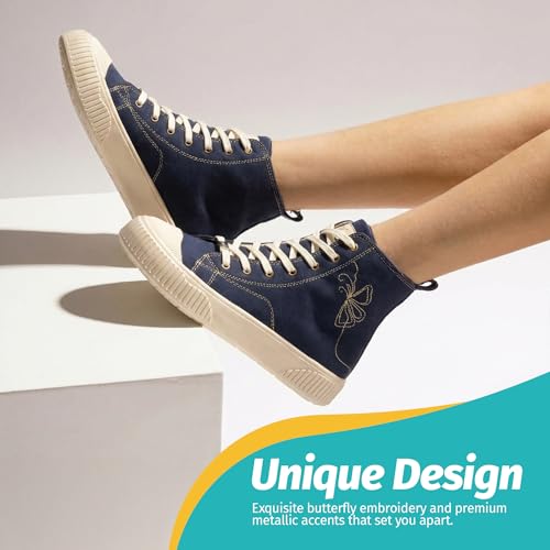 Image of YOHO Canvas CZ Sneakers for Women | Lightweight Casual Shoes | Everyday Comfort, Breathable Fit, Durable Grip Sole, Versatile Slip-On or Lace-Up Style, Trendy