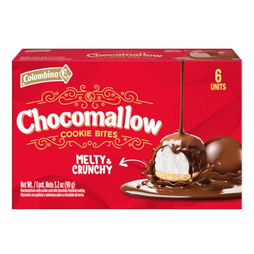 Colombina Valentine’s Day Chocolate Covered Marshmallow Cookies Sweet Gift Treat Classic Chocolate Mallows for Parties Valentine’s Snacks and Gifts 3.2 oz (Pack of 1)