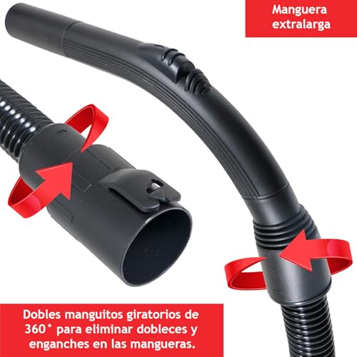 Miniatura 3 de Spares2go Manguera Para Aspiradora Titan Ttb774vac 16l Ttb775vac 20l Ttb776vac 30l Ttb777vac 40l
