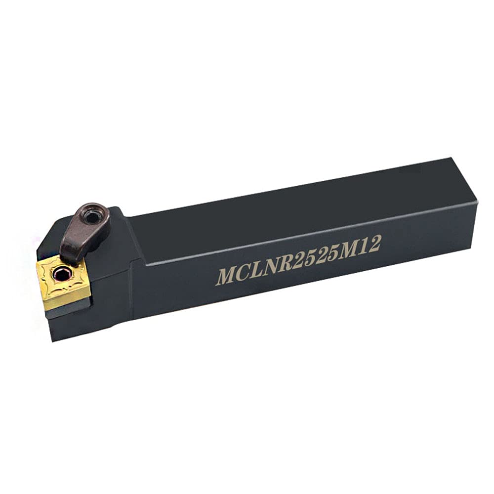 1" MCLNR 2525M12 + CNMG432-MA Lathe External Turning & Profiling Tool Holder Main Angle 95° Holder Lathe Cutting Tools for 80° Carbide Inserts (MCLNR2525M12+CNMG432-MA)