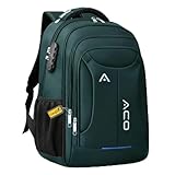 Mochila Bolsa Masculina Feminina Notebook Anti Furto Reforçada Semi Impermeável Escolar Faculdade Trabalho Viagem Resiste com Cadeado Saída Usb Saída Fone DE OUVIDO (Verde)