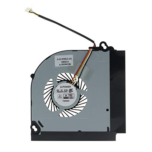 TRADOCK Wentylator chłodzący procesora do Clevo P950 P950HR P950ER T97 T96E T800 4-pinowy DC5V BS5005HS-U3D 631-P95E2-101 6-31-P9502-102