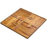 Charcuterie Puzzle - Serving Tray for Entertaining | Modular Wood Board Set with Mix Match Layout Style & Shared Food Display Concept for Weddings, Hostess Gifting, Gatherings and Events