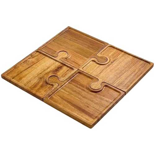 Tabla de Queso, Bandeja de de 4 Piezas con asa, de Cocina, Tabla de Queso, para Cocina, Boda, Vacaciones, Aperitivos, Comida, anfitriona Familiar