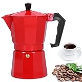 Restokki Stovetop Espresso Maker, 6 Cup Aluminum Moka Pot, Manual Cuban Coffee Percolator Machine, Italian Coffee Maker Brewer Percolator Pot for Moka, Cuban Coffee, Cappuccino, Latte and More