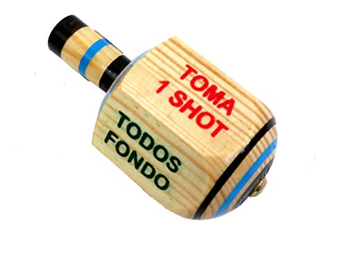 Toma Todo Party Drinking Game Wood Pirinola Spinning Top (1 Pack)