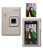 FUJIFILM INSTAX MINI LiPlay+ Hybrid Instant Camera & Smartphone Printer - Sand Beige