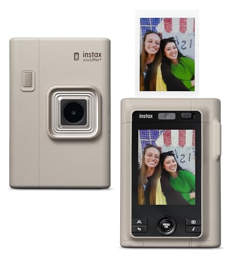 Image of FUJIFILM Instax Mini LiPlay+ Hybrid Instant Camera - Sand Beige