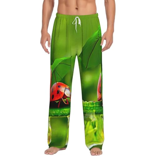 Pantalon pyjama homme polaire micropolaire chaud imprimé avec poches