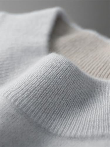 Men's 100 Percent Cashmere Sweater Thick Mock Neck Pullover Cashmere Smart Casual Soft Warm Clothing4