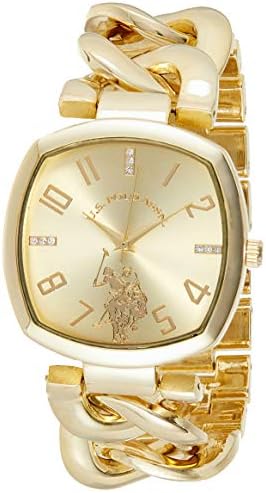 U.S. Polo Assn. Women's Quartz Watch, Analog Display and Gold Plated Strap USC40250