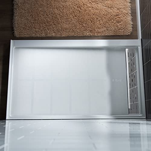 Woodbridge Sbr4836-1000R-Ch Shower Base, 48"X 36", White With Chrome Cover #TOP2