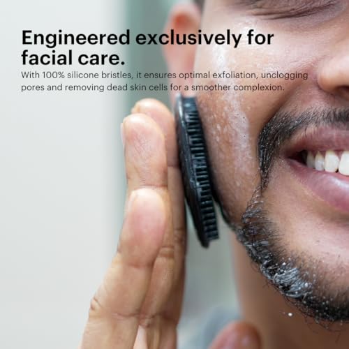 Image of Hawk - Silicone Face Scrubber for Men | Deep Cleansing & Gentle Exfoliation | Hygienic, Fast-Drying & Travel-Friendly Grooming Tool
