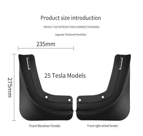 Garde-boue Tesla Model Y 2025 protégez votre carrosserie contre la boue et les éclats - 5