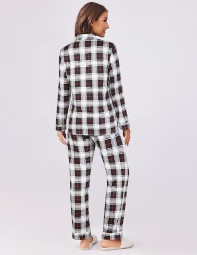 Ekouaer Women's Pajama Sets Button Down Long Sleeve Top & Pants Sleep sets - image 4