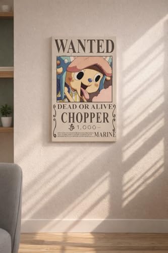 Image of Choopper Wanted Poster - A3 Size Wall Art Prints (300 GSM Matte Finish) L-42CM X W-30CM | 0ne Pieece anime Wall Art | Cute Pirate Bounty Design | Premium Matte anime Print | Otaku Room Decor | BOND VERSE