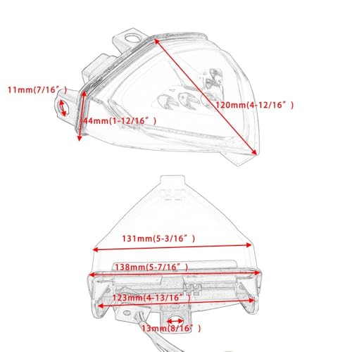 Luz trasera de motocicleta CB1000R con intermitentes LED 3