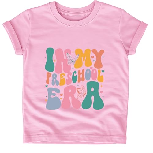 First Day of Preschool Shirt Girl in My Preschool Era Shirt Cute Back to School Outfit 4Y Pink
