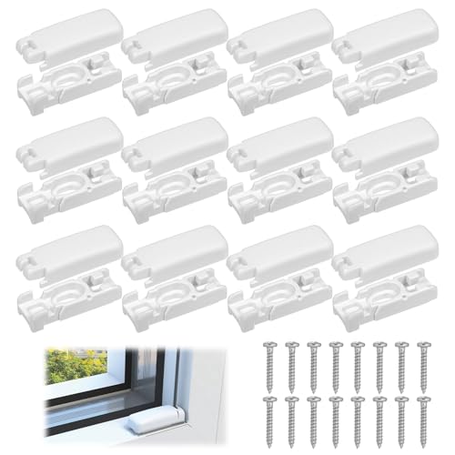 16 Stück Plissee Ersatzteile Set Universal Plissee Zum Bohren Plissees Halterung Klemmträger Plissees Kunststoff PlisseeErsatzteile Spannschuhe Für PlisseesKlemmträger Zubehör Für Klebeträger