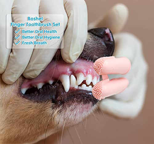 Image of Dog Toothbrush Kit, 6Pack Dog Finger Toothbrush for Dog Teeth Cleaning&Dog Dental Care, Cat Toothbrush Dog Tooth Brush Puppy Toothbrush Pet Toothbrush (Pink (6-Pack))