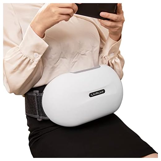Abdominal Massager with Heat, Massage with Essential Oil to Alleviate Gastrointestinal Discomfort and Promote Digestive Wellness, Reduce Constipation & Bloating. Cordless Belly Fat Burner.
