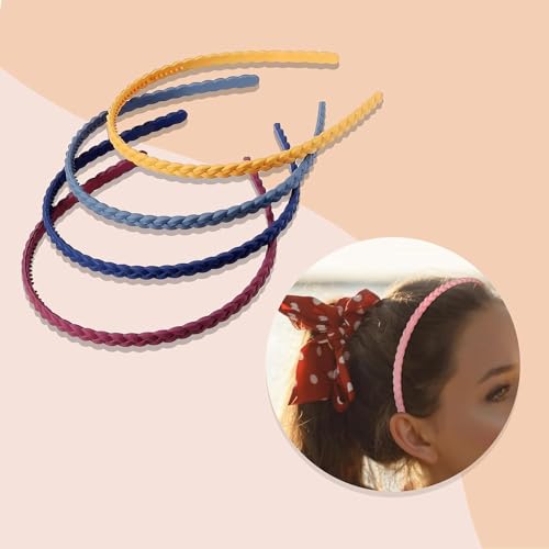 Image of Truvic Matte Finished Simple & Elegant Headband Leaves Style Hair Band for Baby Girls (Multicolor, Pack of 12)