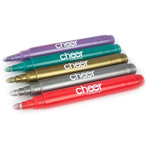 Metallic Colors Wine Glass Markers, Pack of 5