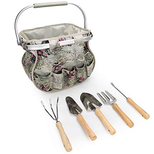 Scuddles Garden Tools Set, Gardening Tools Heavy Duty Great for Bonsai Gardening, Home Gardening, Includes Ergonomic Hand Digging Weeder Rake Shovel Trowel Sprayer Gloves Gift for Women Kids and Men
